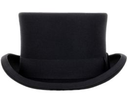 135cm high 100 Wool Top Hat Satin Lined President Party Men039s Felt Derby Black Hat Women Men Fedoras60241966910106