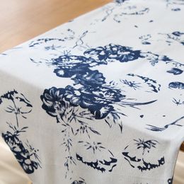 Original Floral Table Runner Japanese Style With Tassel For Wedding Home Tea Table TV Cabinet Decorative Flower Cloth Cover