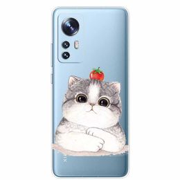 For Xiaomi 12T Pro Case Transparent Soft TPU Silicone Cover for Xiaomi 12T 5G 2022 Phone Cases Clear Coque Cute Mi 12 T 12TPro