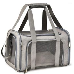 Cat Carriers Dog Carrier Bag For Outgoing Travel Soft Pet Portable Breathable Folding Tote With Locking Safety Zipper