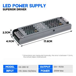 12V 24V Power Supply Switch DC Transformer 60W 100W 200W 300W 400W 500W LED Driver Super Thin A/D Converter for LED Strip Light