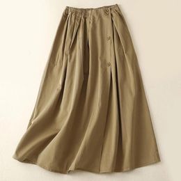 Skirts For Women Women's Summer Fashion Loose Casual Hundred Towers Large High Waisted A Line Skirt Corduroy