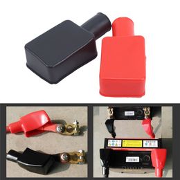 2PCS Car Battery Negative Positive Terminal Covers Cap Boat Insulating Protector Replacement Batteries Accessories