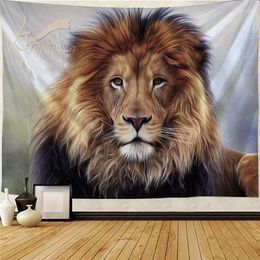 Tapestries Tiger Tapestry Lion Culture Home Decoration Gift Animals Wall Art For Bedroom Living Room Drop