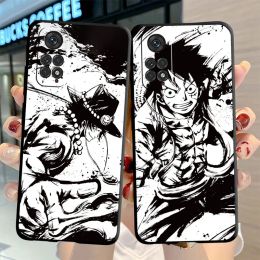 Japan Amine Ones Pieces Cover Shockproof Case Cover for Xiaomi Redmi Note 11T 9 11S 10 Lite 7 8 8T 11 Pro 9S 10S 9T Silicone