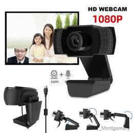 Webcams New Ultra Full HD 1080p Webcam with Microphone Web Cam Stand for Laptop Desktop Video Calling for Youtube Rotating Cameras