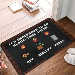 Its Dangerous To Go Alone Take These Doormat Anti-skid Super Absorbent Bathroom Floor Mats Entrance Rugs Carpet Hallway Footpad