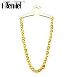 Tie Clips Classic Tie Clip Chain Metal Collar Buckle Shirt Tie Clips Mens Jewellery Creative Male Accessories Design Gifts for Men Wedding Y240411