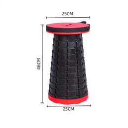 300kg Bearing Retractable Fold Stool Outdoor Flexible Stool Stretching Fishing Camp Outdoor Folding Chair PP Material Portable