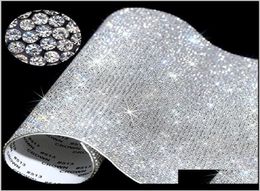 Craft Tools 24x40CM About 1000Pcs SelfAdhesive Rhinestone Sticker Sheet Crystal Ribbon With Gum Diamond Stic8841197