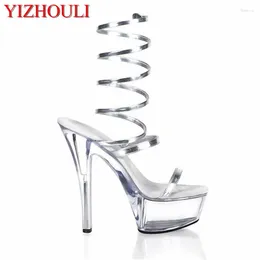 Sandals The Roman Style 15cm High Shoes With Show Host Heels Models Women's