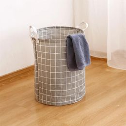 Storage Bags Bathroom Dirty Laundry Basket Folding Clothes Hamper Bag Home Organizers Cotton Accessories 1pcs