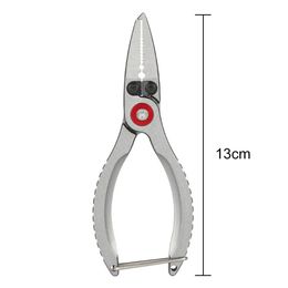 1/2PCS Portable Split Ring Opener Plier Aluminium Alloy Tackle Pliers Vise Knitting Flies Scissor Fishing Line Cutter Accessories