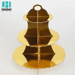 Party Decoration Three-tier Paper Cake Rack Birthday Dressing Exhibition Dessert Ecorations For Home