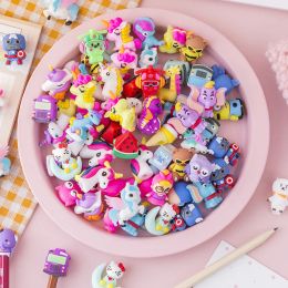 refill 50pcs creative cartoon silicone cute mini pen cap pen cover stereo fruit animal pencil neutral pen accessories