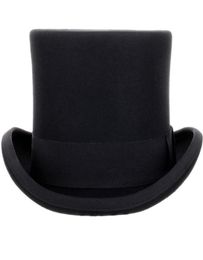 135cm high 100 Wool Top Hat Satin Lined President Party Men039s Felt Derby Black Hat Women Men Fedoras60241964038083