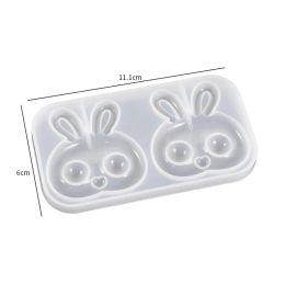 DIY Crystal Epoxy Resin Phone Shell Patch 3D Stereo Bear, Rabbit, Cat Head Silicone Mould