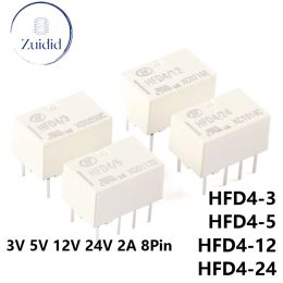 5/1pcs Signal Relay HFD4 HFD4-3 HFD4-5 HFD4-12 HFD4-24 DC 3V 5V 12V 24V 3VDC 5VDC 12VDC 24VDC 2A 8PIN HFD4/5 HFD4/12 Relays