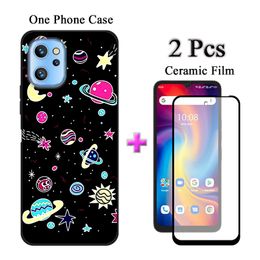 For Umidigi A13 A13S A13 Pro Silicone Soft Case 2 IN 1 With Two Piece Ceramic Protector Screen