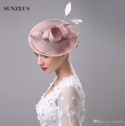 High Quality Hair Fascinators Feathers Bridal Hats For Wedding Mothers039 Hats Hoed Voor Bruiloft Vrouwen Church Headpiece Hair1979245