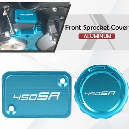 FOR CFMOTO CF MOTO 450SR 450 SR 2022 2023 2024 Motorcycle Aluminium Front & Rear Brake Clutch Fluid Reservoir Cover Cap Protector