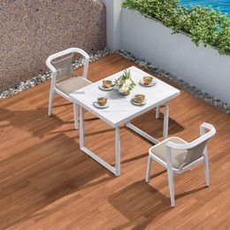 Outdoor Balcony Table and Chairs Small Apartment Tea Table Home Leisure Patio Garden Chair Dining Table Outdoor Garden Furniture