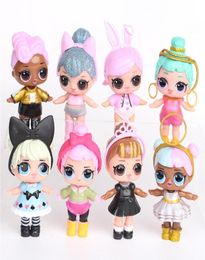 8pcs lot 9CM LOL Doll American PVC Kawaii Children Toys Anime Action Figures Realistic Reborn Dolls for girls Birthday Christmas G1937364