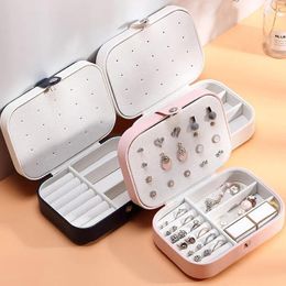 Watch Boxes Fashion PU Leather Jewellery Storage Portable Travel Box Necklace Earrings Ring Jewellery Organiser Display Case