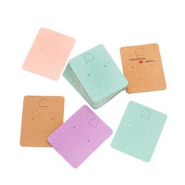 50pcs Earring Display Cards Cardboard For DIY Jewellery Holder Selling Organiser Small Businesses Labels Packaging Material Supply