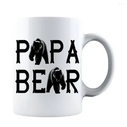 Mugs Funny Fathers Day Papa Bear Mug Gift For Dad Coffee Daddy