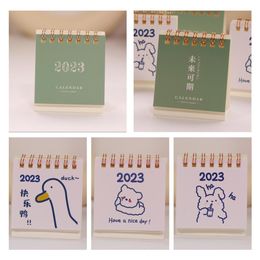 Desk Calendar Lightweight Mini Desk Calendar Modern Designs Record Date Cute Duck Anti-rust School Calendar