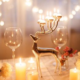 Candle Holders Aesthetic Metal Holder Unique European Silver Luxury Cute Nordic Portavelas Table Decoration Items