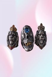 Punk Animal Crown Lion Ring For Men Male Gothic jewelry 714 Big Size7709176