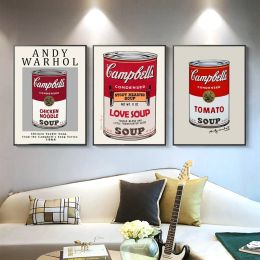 Andy Warhol Pop Art Canvas Poster Flowers Vintage Painting Trending Wall Art Printing for Living Room Home Pictures Wall Decor