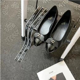 designer shoes Brand designer Black Ballet Flats Women Quilted Genuine Leather Ballerina Luxury Ladies Dress Shoes Slingbacks