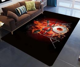 Carpets Instrument Pattern Carpet Square Anti-Skid Area Floor Mat 3D Rug Non-slip Dining Room Living Soft Bedroom Style