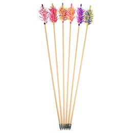 6/12pcs 32inch Archery Wood Arrows Turkey Feathers Diameter 8.5mm Handmade Arrow Shaft for Outdoor Hunting Shooting Accessories