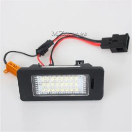 2PCS 24-SMD LED Number License Plate Light For SKODA Octavia 3 For Rapid For Yeti For Fabia For Superb B6 Car Accessories