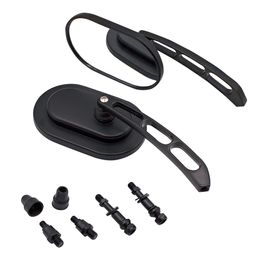 Motorcycle Rearview Mirrors Motorcycle Rearview Mirrors with Black, Chrome Case and Fit for M10 (10mm/0.39") Handbar