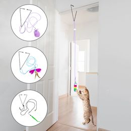 Hanging Clip Door Cat Toy Interactive Cat Toy Self-hi Hanging Door Elastic Funny Plush Mouse Juguetes Para Gatos Gatti Giochi