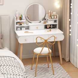 Modern Minimalist Dressing Table Small Bedroom Jewelry Cabinet Drawer Design Solid Structure Makeup Table Bedroom Furniture