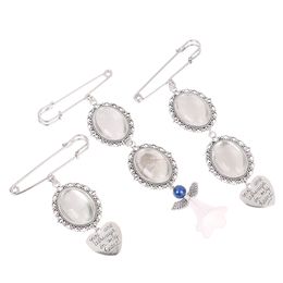 1PCS Lacy Frame Charm Oval Picture Frame with Pendant for Holiday Heart Wedding Bouquet Photo Charm DIY Pin Brooch Making Kit