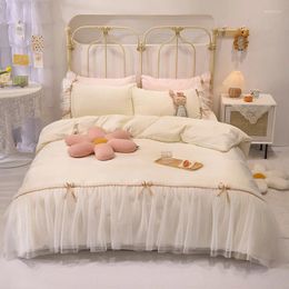 Bedding Sets Set Fairy Girl Heart Princess Bedroom Wind Bed Sheet Spring Autumn Beddinglace And Winter 2024