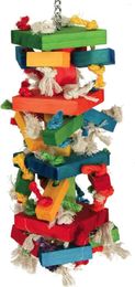 Other Bird Supplies Featherland Paradise Knots N Blocks Toy Toys For Parrots Cockatoos Macaws Very Large Birds And Big Beaks