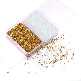 80g Crushed Glass Stones Resin Filling for DIY Epoxy Resin Silicone Mould Irregular Broken Stone Nail Art Epoxy Crafts Filler