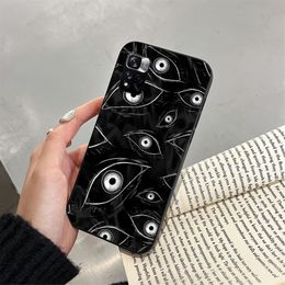 Phone Case For Xiaomi Redmi note 13 12 Pro 11S 11 10 Pro 10S 12S Redmi 10 13C 9C Scary Face Eyes Case