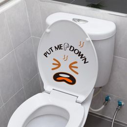 Art Design Ministry Bathroom Wall Sticker Home Decor Toilet Decal Diy Letter Finger Funny Put Me Down Rest Room Decoration