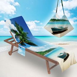 Chair Covers Beach Towel Cover With Side Pockets Comfortable And Quick Drying Lounge Suitable F