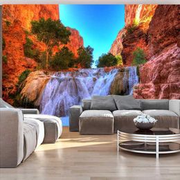 forests Tapestries Mountains rivers waterfalls landscapes lakes wall hangings natural scenery tapestries room home decoration R0411