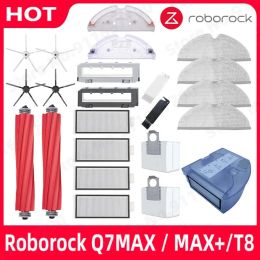Purifiers Roborock Q7 Max+ Q7 Plus Q7 Max Plus T8 Main Side Brush Hepa Filter Mop Bracket Water Tank Dust Box Vacuum Cleaner Accessories